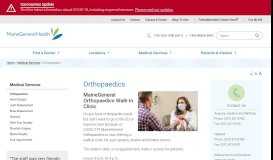 
							         Orthopaedics | Maine | MaineGeneral - MaineGeneral Health								  
							    