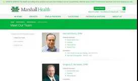 
							         Orthopaedics | Our Doctors - Marshall Health								  
							    