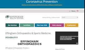 
							         Orthopaedics & Sports Medicine - Effingham Health System								  
							    