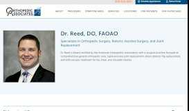 
							         Orthopedic Associates of SW Ohio:Dr. Reed								  
							    