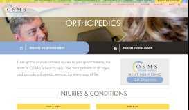 
							         Orthopedic Injuries and Care - OSMS - Northeast Wisconsin								  
							    
