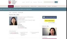 
							         Orthopedic Surgeon: Karen Wu, MD, FAAOS | Loyola Medicine								  
							    