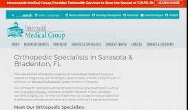 
							         Orthopedic Surgeon Sarasota & Bradenton, FL								  
							    