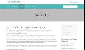 
							         Orthopedic Surgeons - Brandon Orthopedic Associates								  
							    