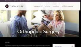 
							         Orthopedic Surgery | TexomaCare								  
							    