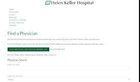 
							         Orthopedics - Helen Keller Hospital								  
							    