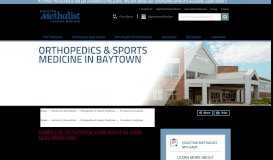 
							         Orthopedics & Sports Medicine - Baytown | Houston Methodist								  
							    