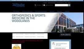 
							         Orthopedics & Sports Medicine The Woodlands | Houston Methodist								  
							    