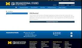 
							         OS Portal | U-M LSA Organizational Studies								  
							    