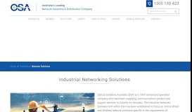 
							         OSA Industrial Networking Solutions Capability								  
							    