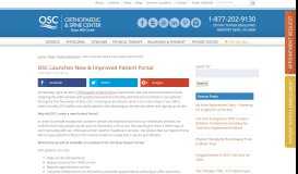
							         OSC Launches New & Improved Patient Portal - Orthopaedic and ...								  
							    
