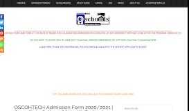 
							         OSCOHTECH Admission Form 2019/2020 | Ogun State College Of ...								  
							    