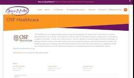 
							         OSF Healthcare - OpenNotes								  
							    