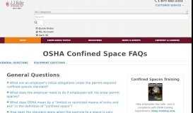 
							         OSHA Confined Spaces Standard Frequently Asked Questions								  
							    