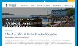 
							         Oshkosh Area School District ... - Oshkosh Area Community Foundation								  
							    