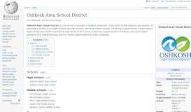 
							         Oshkosh Area School District - Wikipedia								  
							    