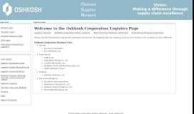 
							         Oshkosh Logistics - Oshkosh Supplier Portal - Oshkosh Corporation								  
							    