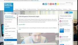 
							         OSIS Kingston University login - Information and Technology ...								  
							    