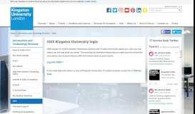 
							         OSIS Kingston University login - Information and Technology Services ...								  
							    