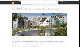 
							         Oslo's BI Raises Stakes in International Student Recruitment - QS								  
							    