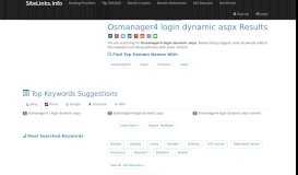 
							         Osmanager4 login dynamic aspx Results For Websites Listing								  
							    