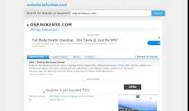 
							         osp.nckenya.com at WI. JRC Server : : Default Page - Website Informer								  
							    