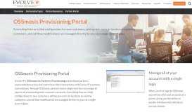 
							         OSSmosis Provisioning Portal - Evolve IP								  
							    