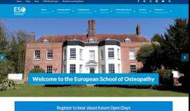 
							         Osteopathy at the European School of Osteopathy | ESO - European ...								  
							    