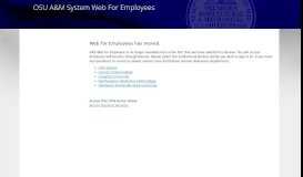 
							         OSU A&M System Web For Employees								  
							    