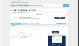 
							         osu.simnetonline.com at Website Informer. SIMnet. Visit Osu ...								  
							    