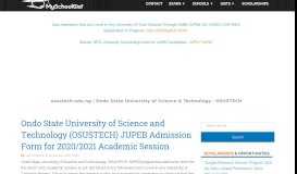 
							         osustech.edu.ng | Ondo State University of Science & Technology ...								  
							    