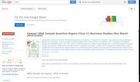 
							         Oswaal CBSE Sample Question Papers Class 11 Business Studies (For ... - Google Books Result								  
							    