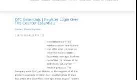 
							         OTC Essentials | Register Login Over The Counter Essentials								  
							    