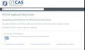 
							         OTCAS Applicant Help Center - Liaison								  
							    