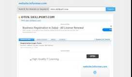 
							         oten.skillport.com at WI. Registration/Login Form								  
							    