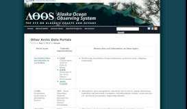 
							         Other Arctic Data Portals | Alaska Ocean Observing System								  
							    