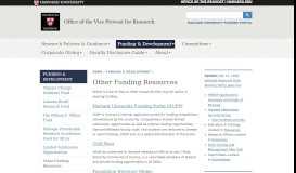 
							         Other Funding Resources | Office of the Vice Provost for Research								  
							    