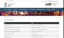 
							         Other GOI Website | Ministry of Steel | GoI								  
							    