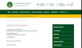 
							         Other Information - Hardenhuish School								  
							    