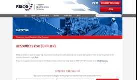
							         Other Resources - RISQS - Railway Industry Supplier Qualification ...								  
							    