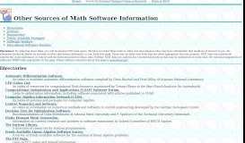 
							         Other Sources of Math Software Information - GAMS								  
							    