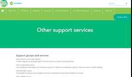 
							         Other support services - Youth Cancer Services | CanTeen								  
							    