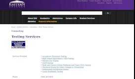 
							         Other Testing Services - Eastern Arizona College								  
							    