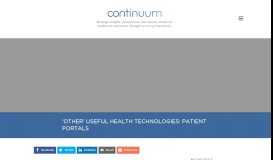 
							         'Other' Useful Health Technologies: Patient Portals - Continuum								  
							    