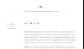 
							         OTP Setup Instructions - Steelcase								  
							    
