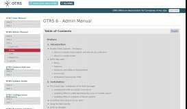 
							         OTRS 6 - Admin Manual - OTRS Documentation								  
							    