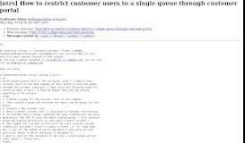 
							         [otrs] How to restrict customer users to a single queue through ...								  
							    