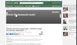 
							         OTS: Debeka Versicherungsgruppe / Debeka ... - Wallstreet Online								  
							    