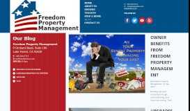 
							         Our Blog | Freedom Property Management								  
							    