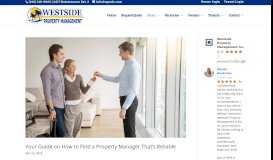 
							         Our Blog - Westside Property Management								  
							    